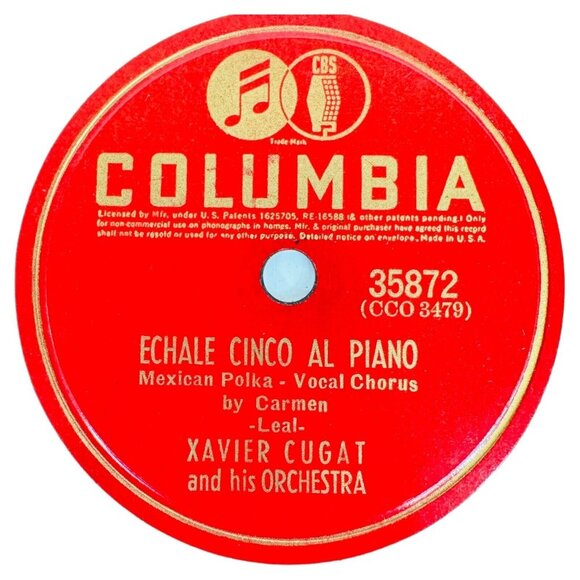 Xavier Cugat Cuatro Vidas 10 Inch Shellac 78 RPM Columbia 35872 Vintage Record - Picture 4 of 4